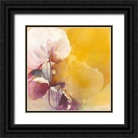 White Blossom Black Ornate Wood Framed Art Print with Double Matting by Witt, El