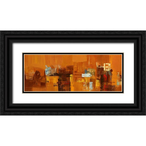 Mondo Astratto Black Ornate Wood Framed Art Print with Double Matting by Cusumano, Francesco