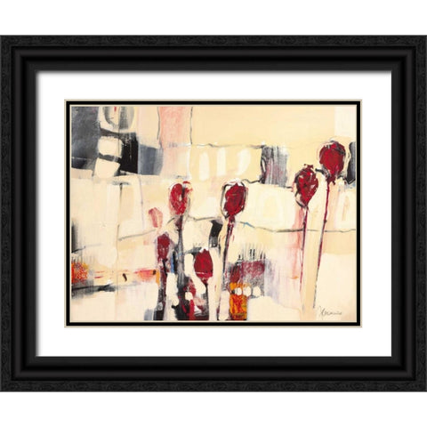 Tulpentanz II Black Ornate Wood Framed Art Print with Double Matting by Cusumano, Francesco