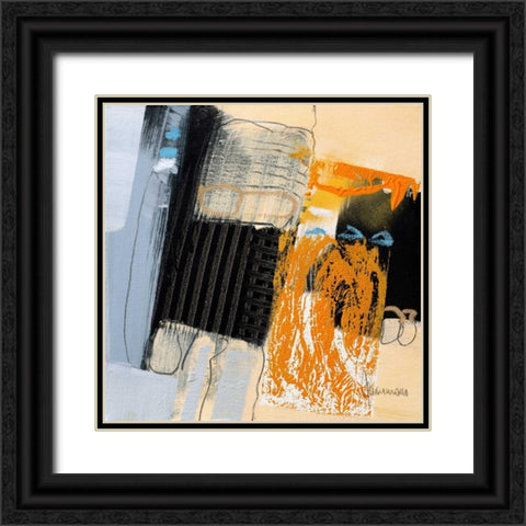 Movimenti I Black Ornate Wood Framed Art Print with Double Matting by Cusumano, Francesco