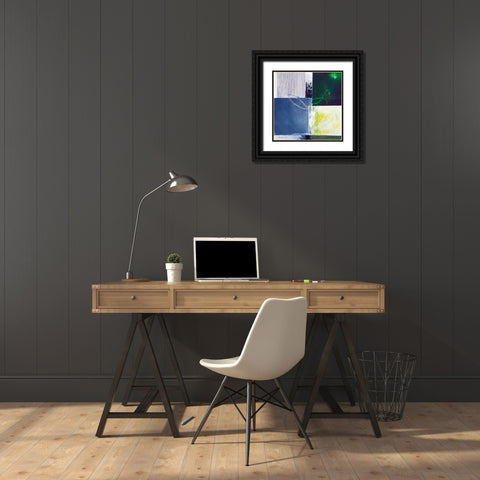 Composizione verde II Black Ornate Wood Framed Art Print with Double Matting by Cusumano, Francesco