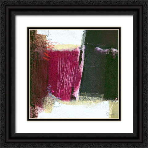 Sfondo I Black Ornate Wood Framed Art Print with Double Matting by Cusumano, Francesco