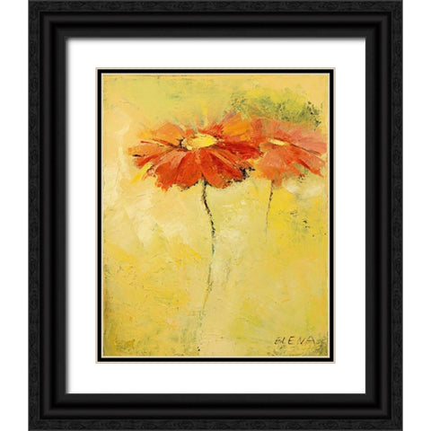 Feldblumen I Black Ornate Wood Framed Art Print with Double Matting by Filatov, Elena