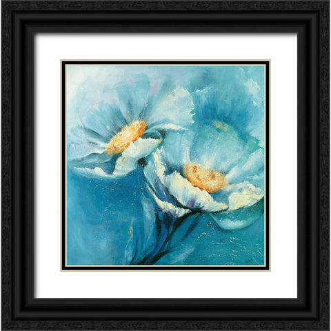 Symphonie in Blau Black Ornate Wood Framed Art Print with Double Matting by Filatov, Elena