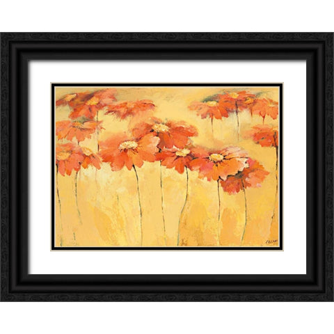 Feldblumen III Black Ornate Wood Framed Art Print with Double Matting by Filatov, Elena