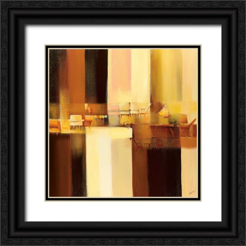 Sit-In I Black Ornate Wood Framed Art Print with Double Matting by Filatov, Elena