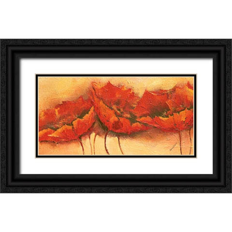 Wilder Mohn Black Ornate Wood Framed Art Print with Double Matting by Filatov, Elena