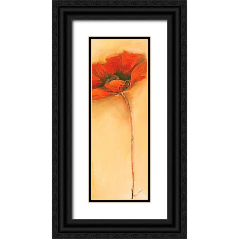 MohnblÃ¼te I Black Ornate Wood Framed Art Print with Double Matting by Filatov, Elena