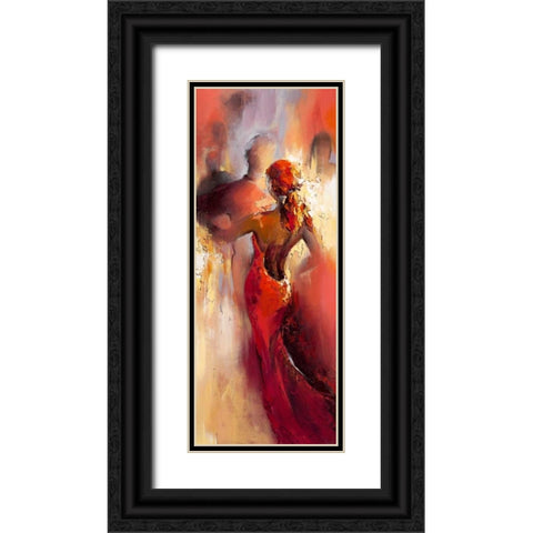 Tanzabend II Black Ornate Wood Framed Art Print with Double Matting by Filatov, Elena