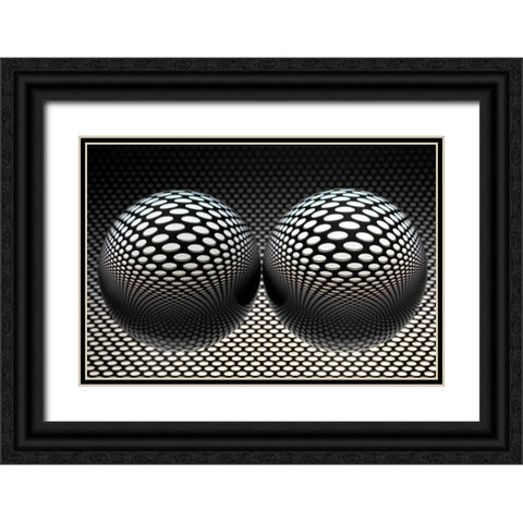 Glaskugelspiel II Black Ornate Wood Framed Art Print with Double Matting by Rossmeissl, Gerhard