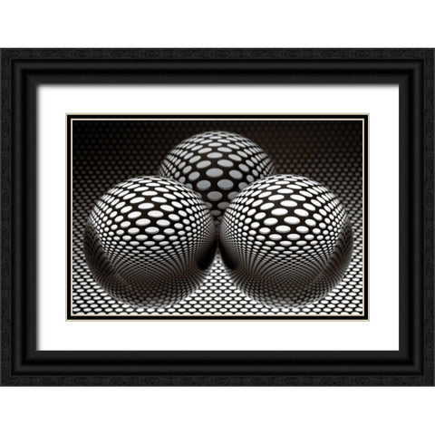 Glaskugelspiel III Black Ornate Wood Framed Art Print with Double Matting by Rossmeissl, Gerhard