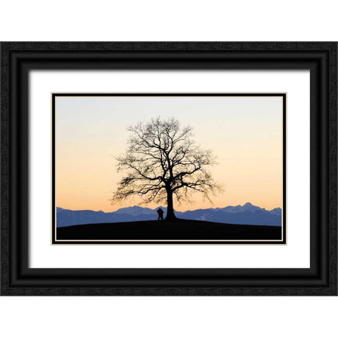 Abenddammerung I Black Ornate Wood Framed Art Print with Double Matting by Rossmeissl, Gerhard
