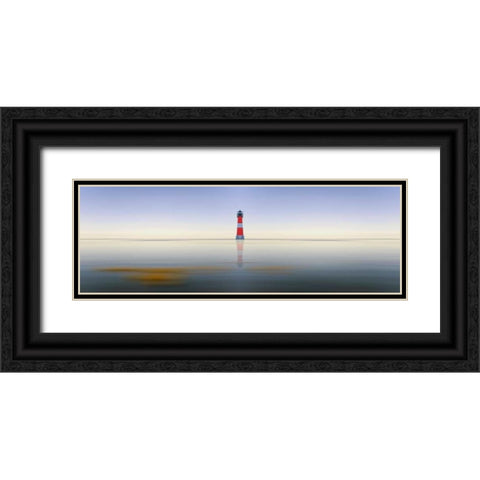 Leuchtturm Panorama Black Ornate Wood Framed Art Print with Double Matting by Rossmeissl, Gerhard