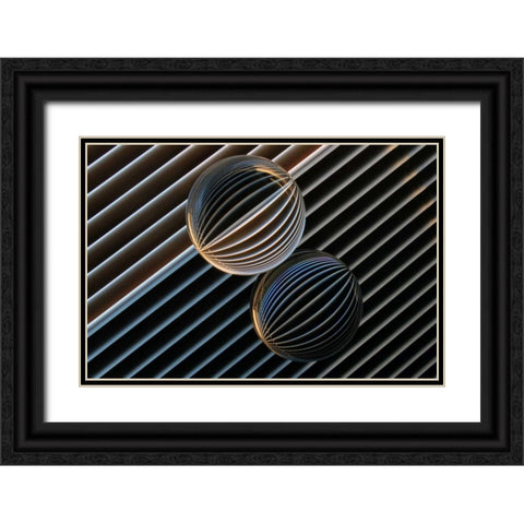 Kugelspiel Black Ornate Wood Framed Art Print with Double Matting by Rossmeissl, Gerhard