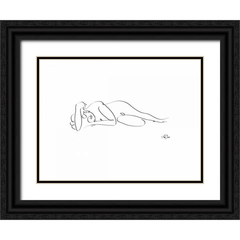 Sleep 01 Black Ornate Wood Framed Art Print with Double Matting by Mahdavi, Gholam Reza