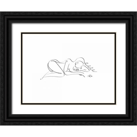 Sleep 02 Black Ornate Wood Framed Art Print with Double Matting by Mahdavi, Gholam Reza