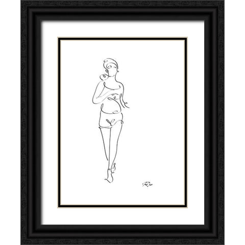 Runner Black Ornate Wood Framed Art Print with Double Matting by Mahdavi, Gholam Reza