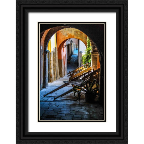 Marktkarren Black Ornate Wood Framed Art Print with Double Matting by Greiling, Jurgen