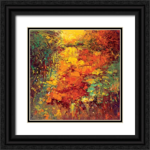 Idyll II Black Ornate Wood Framed Art Print with Double Matting by Madjid