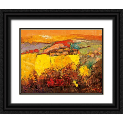 Rapsfeld Black Ornate Wood Framed Art Print with Double Matting by Madjid