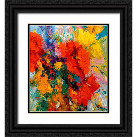 Blumenfreude II Black Ornate Wood Framed Art Print with Double Matting by Madjid