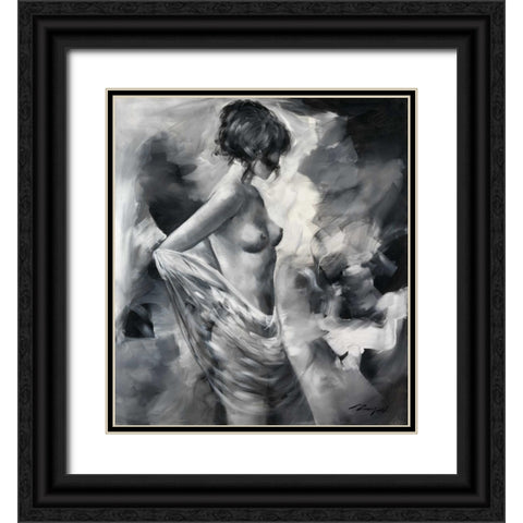 Loveliness I Black Ornate Wood Framed Art Print with Double Matting by Madjid