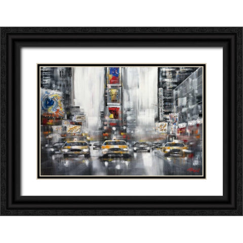 Taxi II Black Ornate Wood Framed Art Print with Double Matting by Madjid