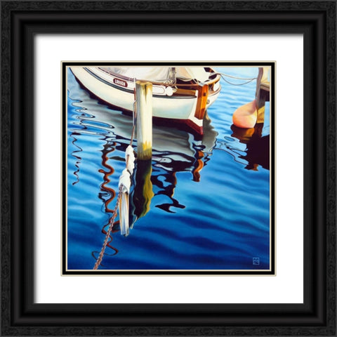Kastrup Reflections II Black Ornate Wood Framed Art Print with Double Matting by Schuh, Michael