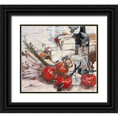 Und sieht die rote Frucht Black Ornate Wood Framed Art Print with Double Matting by Mayer, Norbert