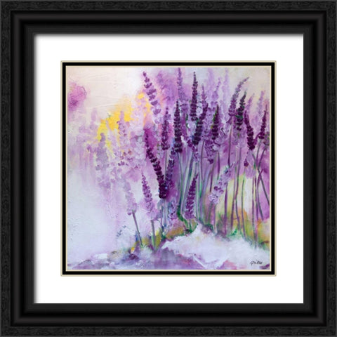 Lavendel II Black Ornate Wood Framed Art Print with Double Matting by Ruther, Petra
