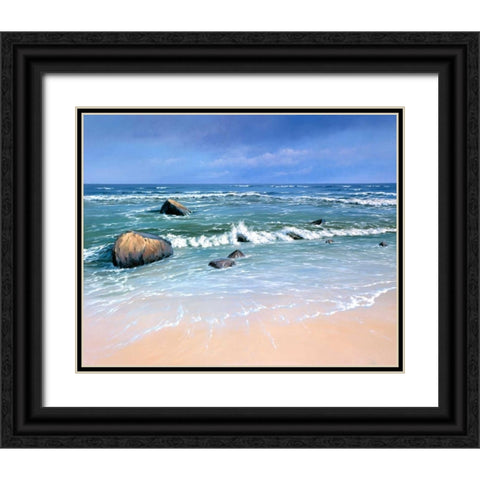 Rugen, Ostsee Black Ornate Wood Framed Art Print with Double Matting by Schneider, Sigur