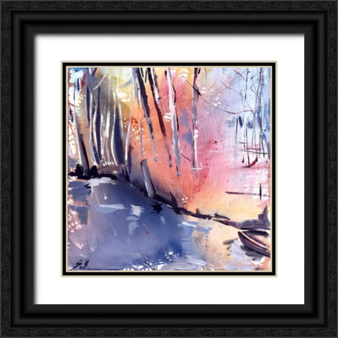 Spreewald Black Ornate Wood Framed Art Print with Double Matting by Miteff, Stefan