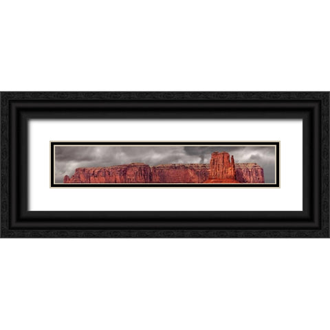 Moab Pano Black Ornate Wood Framed Art Print with Double Matting by Stalowy, John