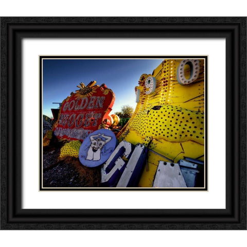Golden Nugget Black Ornate Wood Framed Art Print with Double Matting by Stalowy, John