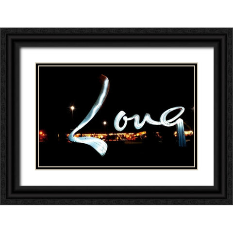 Love Black Ornate Wood Framed Art Print with Double Matting by Stalowy, John