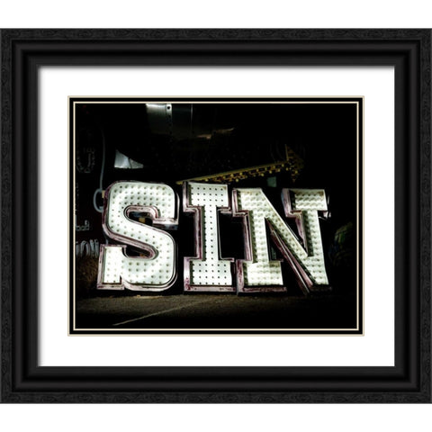 Sin Black Ornate Wood Framed Art Print with Double Matting by Stalowy, John