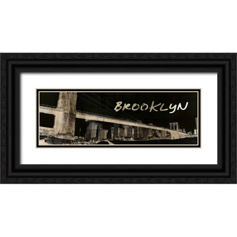 Brooklyn Black Ornate Wood Framed Art Print with Double Matting by Adamsky
