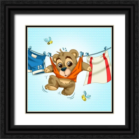 Bear and clothes Black Ornate Wood Framed Art Print with Double Matting by Alvez, A. - Perez, A.