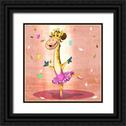 The giraffe dancer Black Ornate Wood Framed Art Print with Double Matting by Alvez, A. - Perez, A.