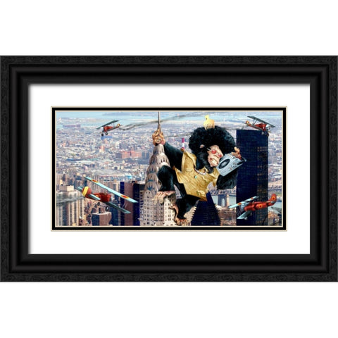 King Kong Black Ornate Wood Framed Art Print with Double Matting by Alvez, A. - Perez, A.