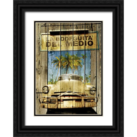 La Bodeguita -1 Black Ornate Wood Framed Art Print with Double Matting by Sola, Bresso