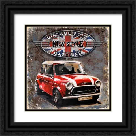 Car Vintage Soul Black Ornate Wood Framed Art Print with Double Matting by Sola, Bresso