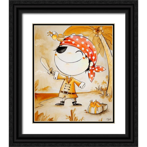 Pirate Black Ornate Wood Framed Art Print with Double Matting by Vicedo, Diana