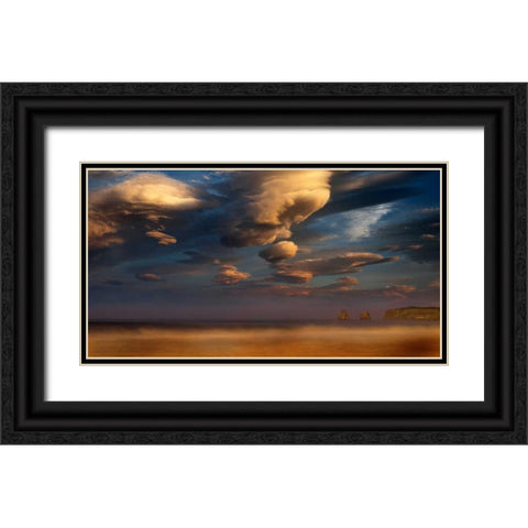 Sea 815 Black Ornate Wood Framed Art Print with Double Matting by Palacios, J.A.