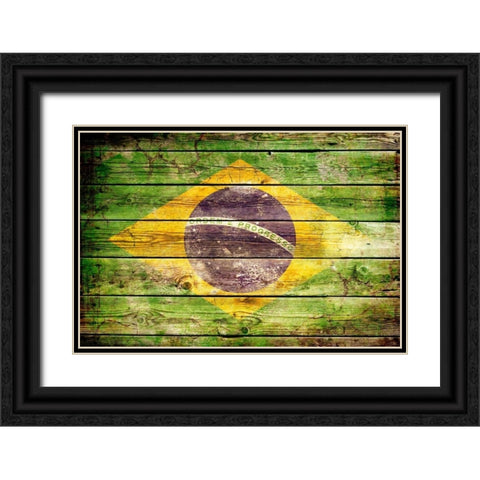 Brazil 2 Black Ornate Wood Framed Art Print with Double Matting by Robins, John H.