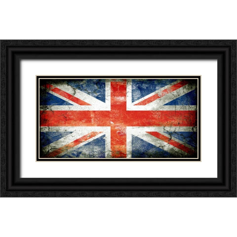 UK 1 Black Ornate Wood Framed Art Print with Double Matting by Robins, John H.