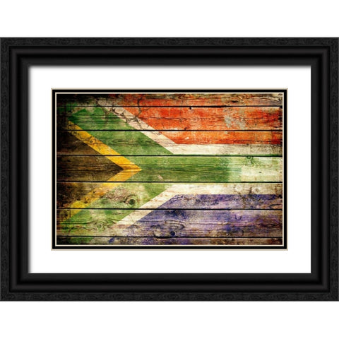 South Africa 2 Black Ornate Wood Framed Art Print with Double Matting by Robins, John H.