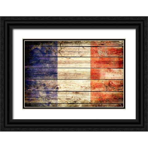 France 2 Black Ornate Wood Framed Art Print with Double Matting by Robins, John H.