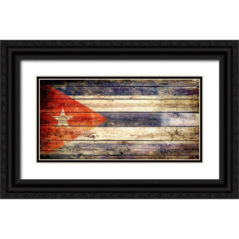 Cuba 2 Black Ornate Wood Framed Art Print with Double Matting by Robins, John H.