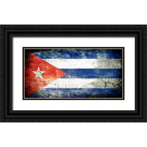 Cuba 1 Black Ornate Wood Framed Art Print with Double Matting by Robins, John H.